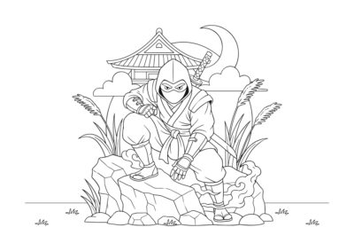 tegning af ninja 23