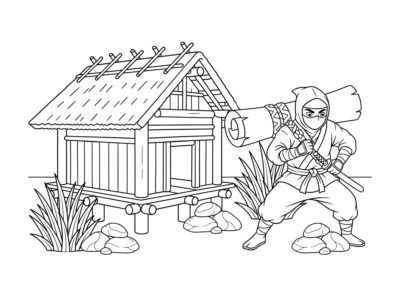 tegning af ninja 25