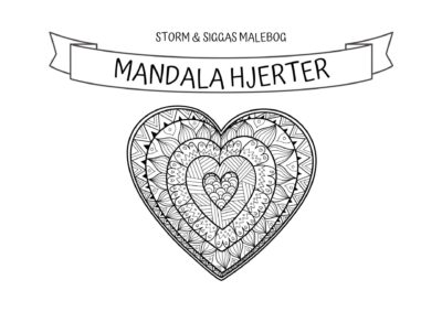 Print malebog 7 mandala hjerter malebog