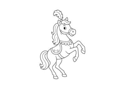 tegning af cirkushest 1