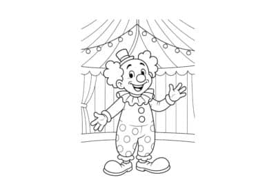 tegning af cirkusklovn 1