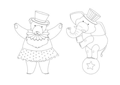 Tegninger fra cirkus 52 tegninger af cirkus 55