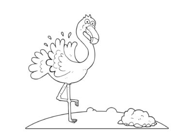 Tegninger af flamingoer 9 tegning af flamingo 10