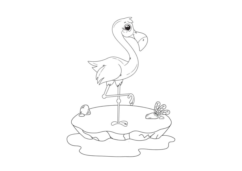 tegning-af-flamingo-11 tegning af flamingo 11