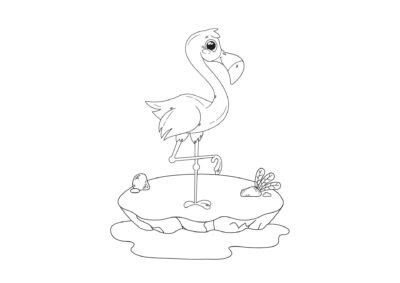 Tegninger af flamingoer 2 tegning af flamingo 11