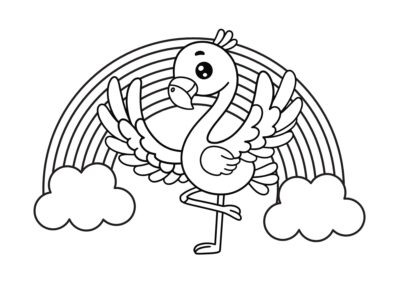 tegning af flamingo 13