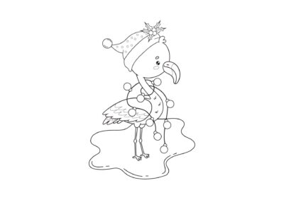 Tegninger af flamingoer 6 tegning af flamingo 4