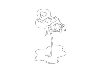 Tegninger af flamingoer 4 tegning af flamingo 5