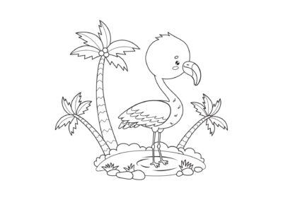 Tegninger af flamingoer 1 tegning af flamingo 9