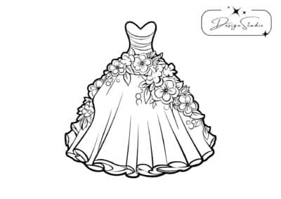 tegning af kjole 3