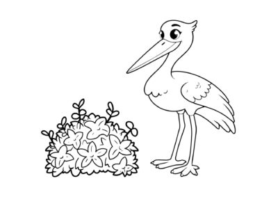 Tegninger af fugle 7 tegning af stork 1