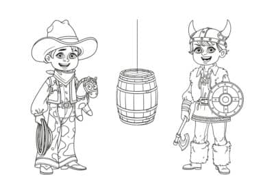 tegning fastelavn 54