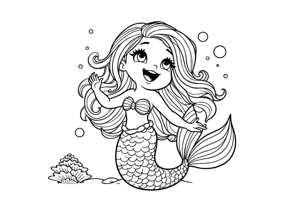 tegning af havfrue 29