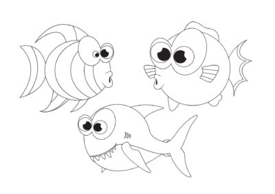 tegning fisk 10