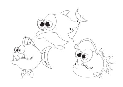 tegning fisk 9