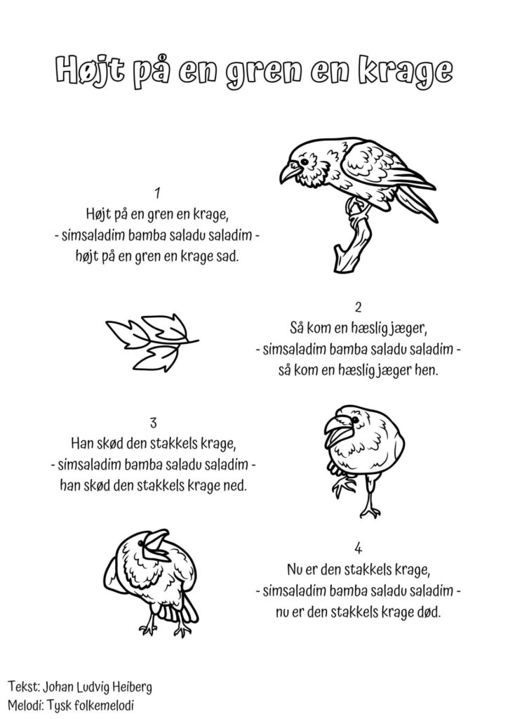 sangtekst-hoejt-paa-en-graen-en-krage sangtekst hoejt paa en graen en krage