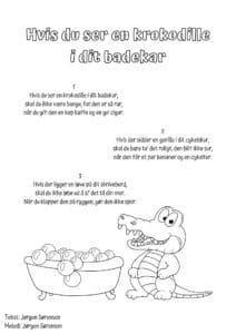 sangtekst hvis du ser en krokodille i dit badekar
