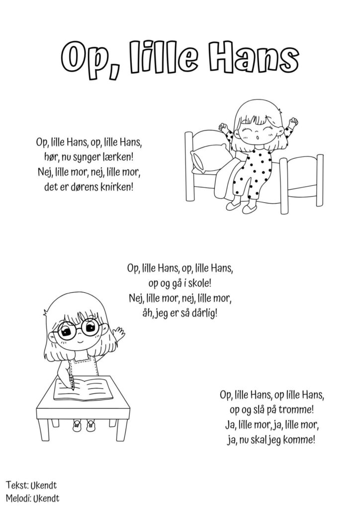 sangtekst op lille hans