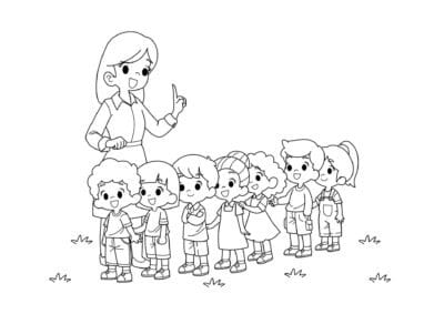 tegning af skoleelever 6