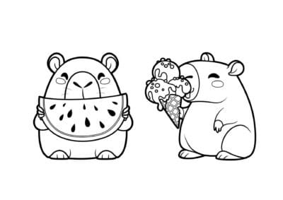 tegning af capybara 11