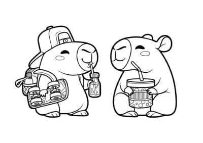 tegning af capybara 12
