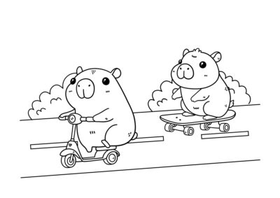 tegning af capybara 14