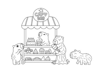 Capybara tegninger 4 tegning af capybara 3