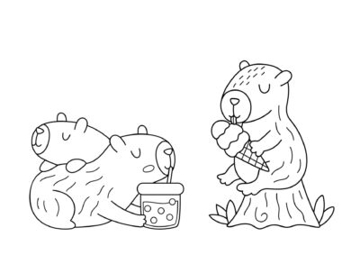 Capybara tegninger 7 tegning af capybara 6