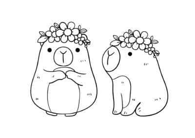 tegning af capybara 8