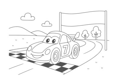 tegning af racerbil 5