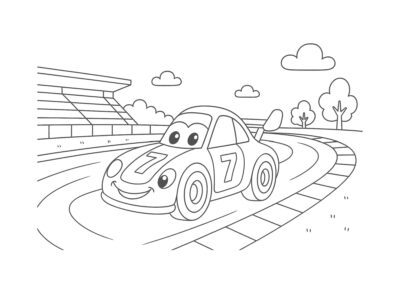 tegning af racerbil 7