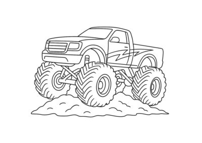 tegning monstertruck 6