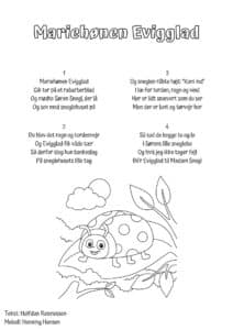 sangtekst mariehoenen evigglad