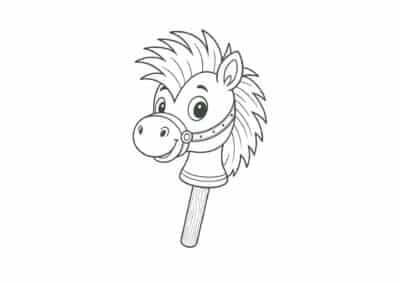 tegning af kaephest 12