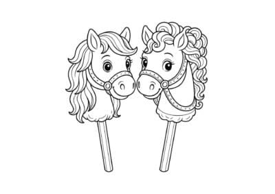 tegning af kaephest 13