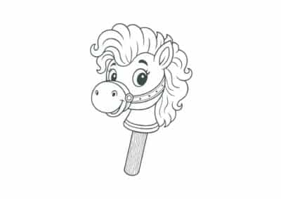 tegning af kaephest 17