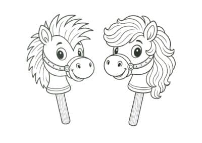 tegning af kaephest 18