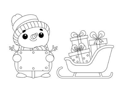 tegning af snemand 21