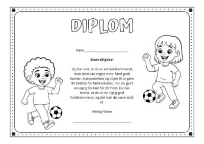 diplom god holdkammerat 3