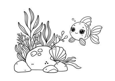 tegning af fisk 16