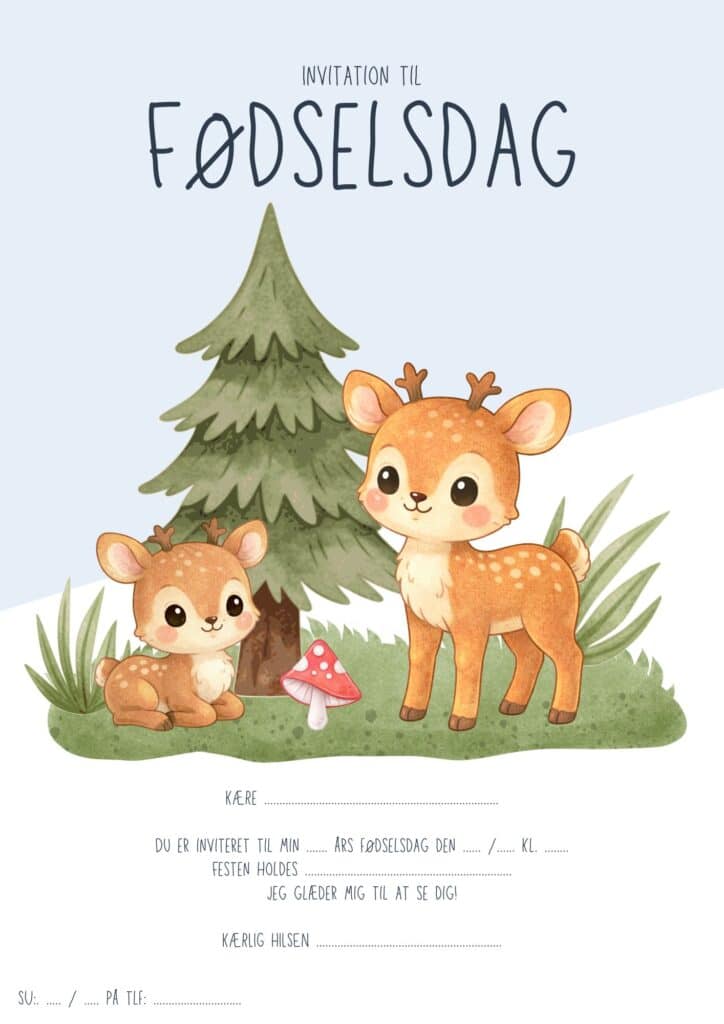 invitation foedselsdag bambi 4