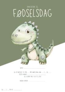 invitation foedselsdag dinosaur 3