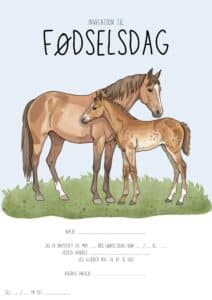 invitation foedselsdag hest 6