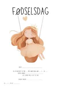 invitation foedselsdag prinsesse 3