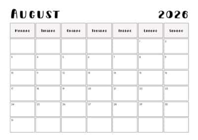 kalender august 2026 1