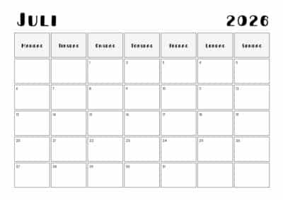 kalender juli 2026 1