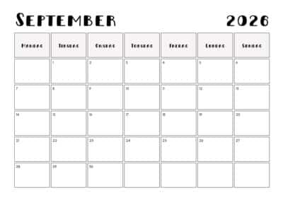 kalender september 2026 1