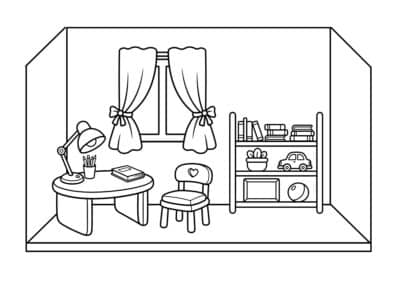 tegning af vaerelse 5