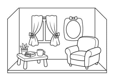 tegning af vaerelse 6