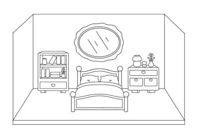 tegning af vaerelse 8